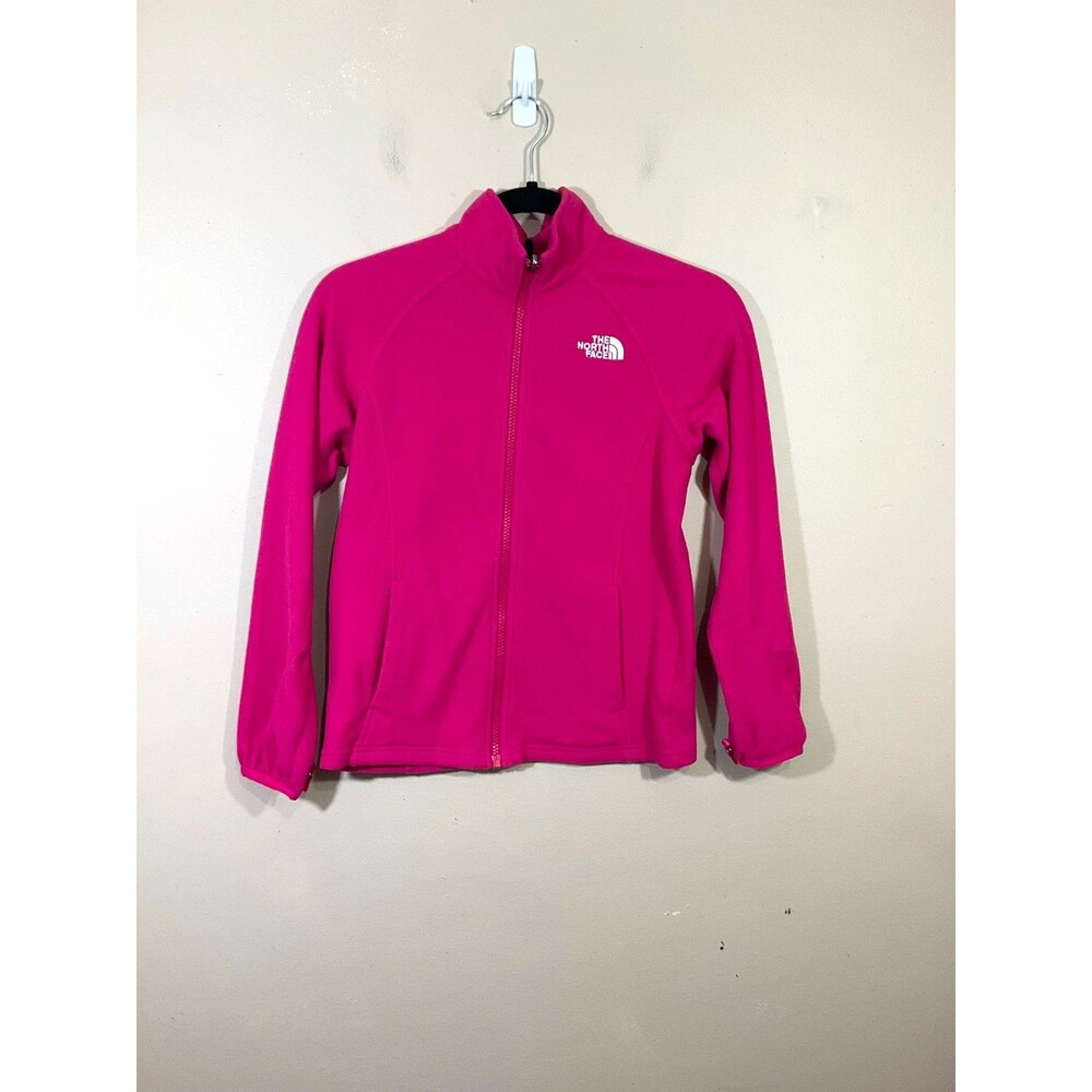 The North Face Girls Lightweight Fleece Jacket M (10/12) Pink Full Zip